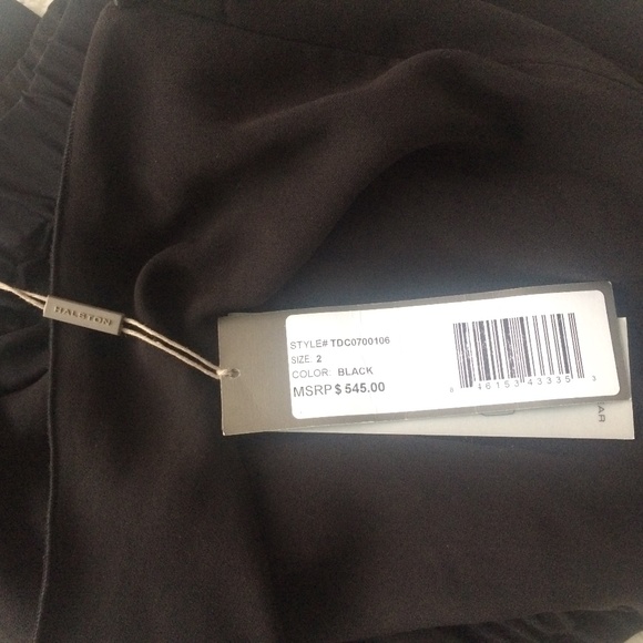 Halston Heritage Black Drape Neck Jumpsuit - Picture 8 of 12